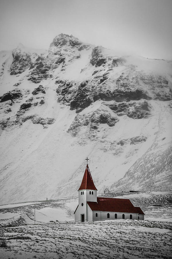 Vik í Myrdal Church Photograph by Mabry Campbell