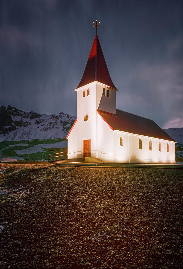 Vik Church Iceland II Photograph by Joan Carroll