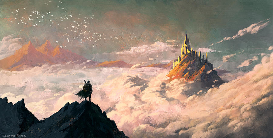 Viking Above the Clouds Painting by Joseph Feely