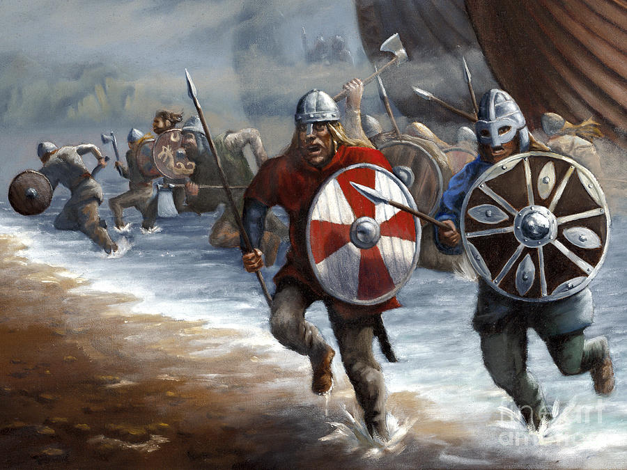 Viking Assault Painting by Ken Kvamme