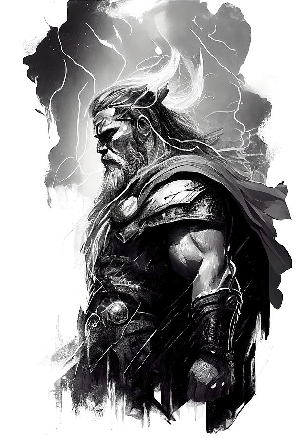 Buy Thor Pencil Portrait Drawing Print Online in India - Etsy