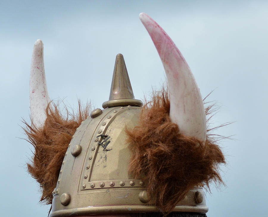 Viking helmet in the Carril Photograph by Luis Diaz Devesa
