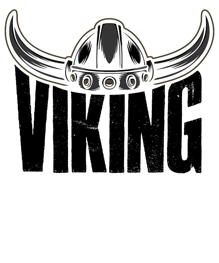 Viking Helmet Nordic Mythology nostalgia summer Painting by Adele ...