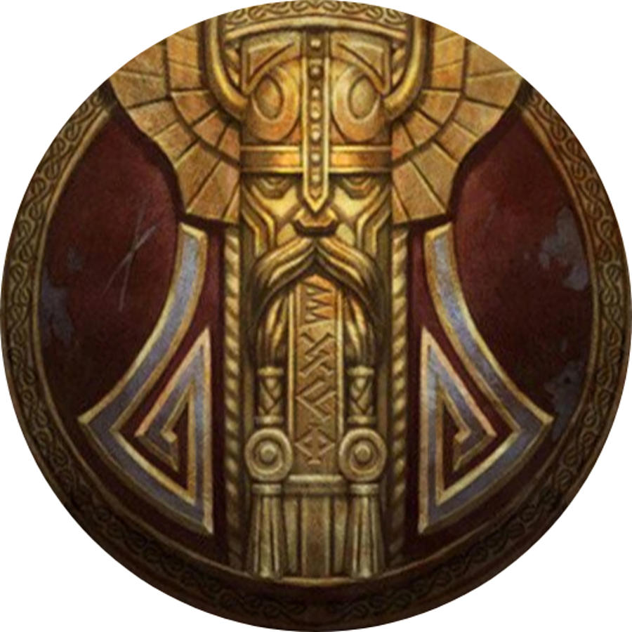 Viking Norse Odin Shield Best Design red Painting by Owen Ashley - Fine ...