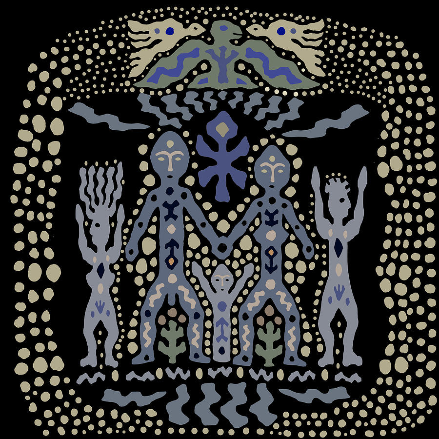 Viking Shaman Tribe Digital Art by Vagabond Folk Art - Virginia Vivier