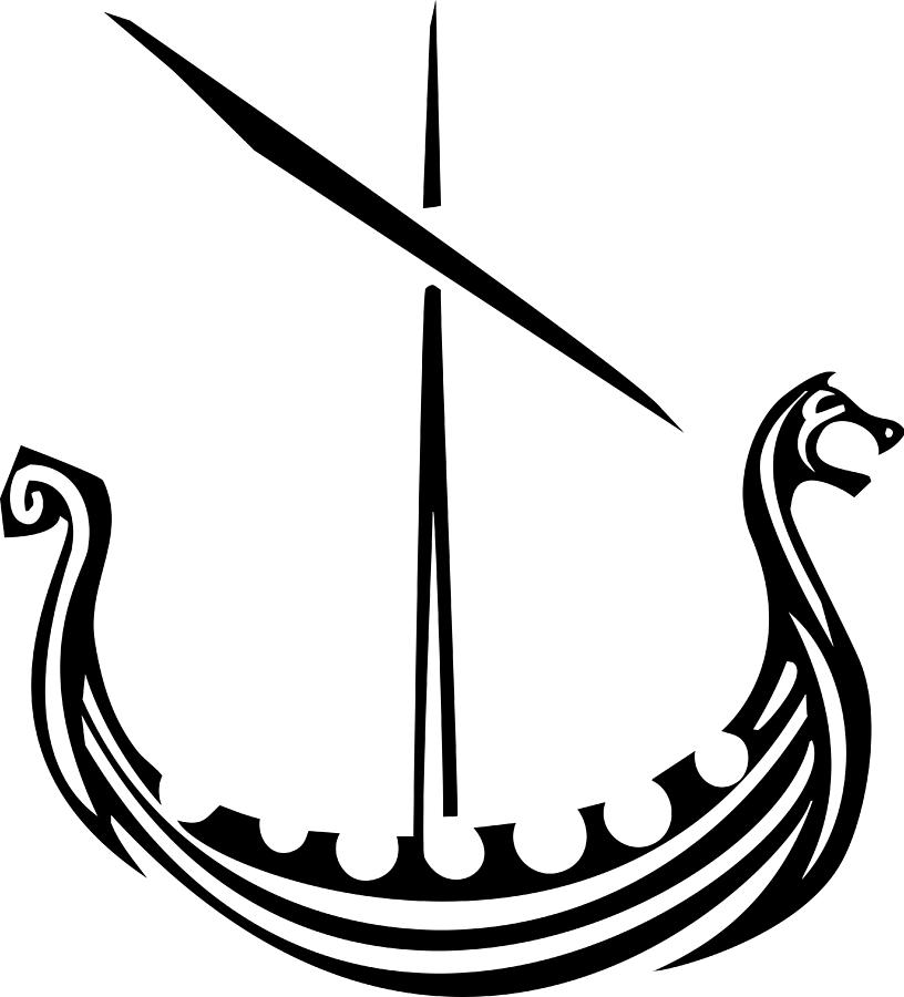 viking ships drawings