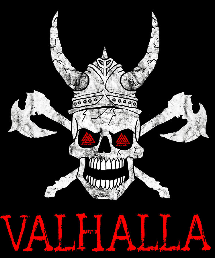 Viking Skull Warrior Valhalla Northman Berserker Painting by Jake ...