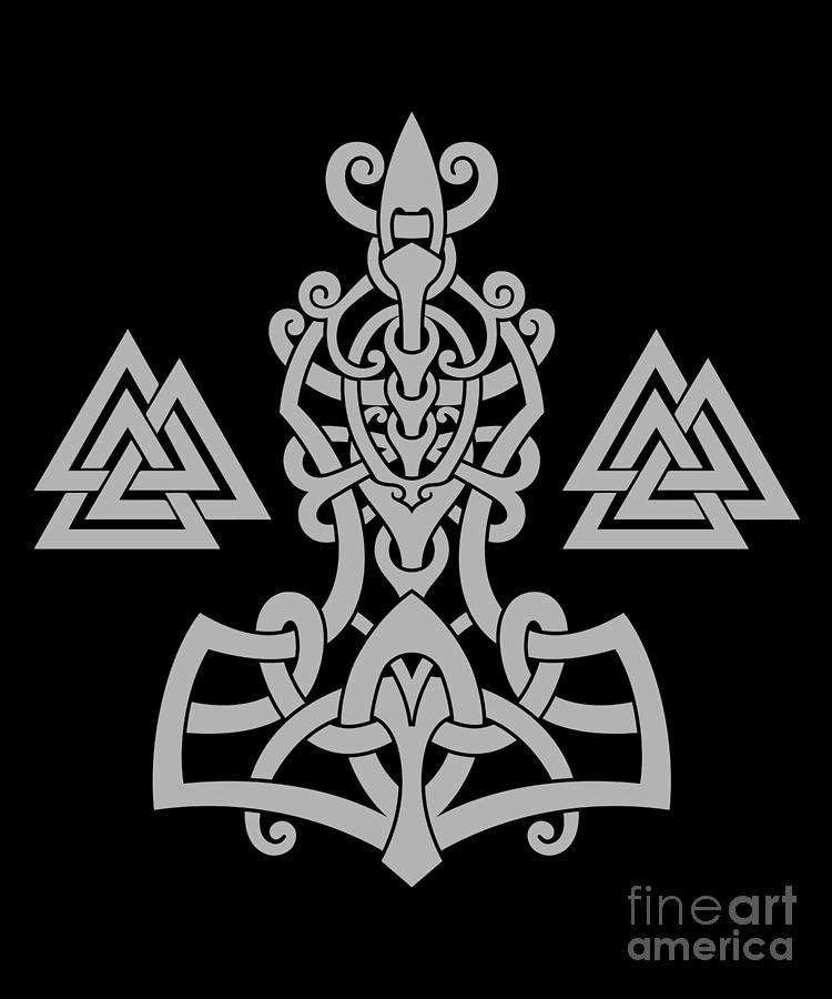 Viking Symbol Warrior Norse Mythology Nordic Gift Digital Art by Thomas ...