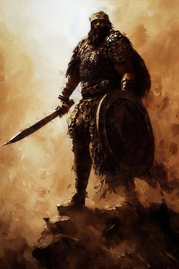 Viking Warrior, 01 Painting by AM FineArtPrints
