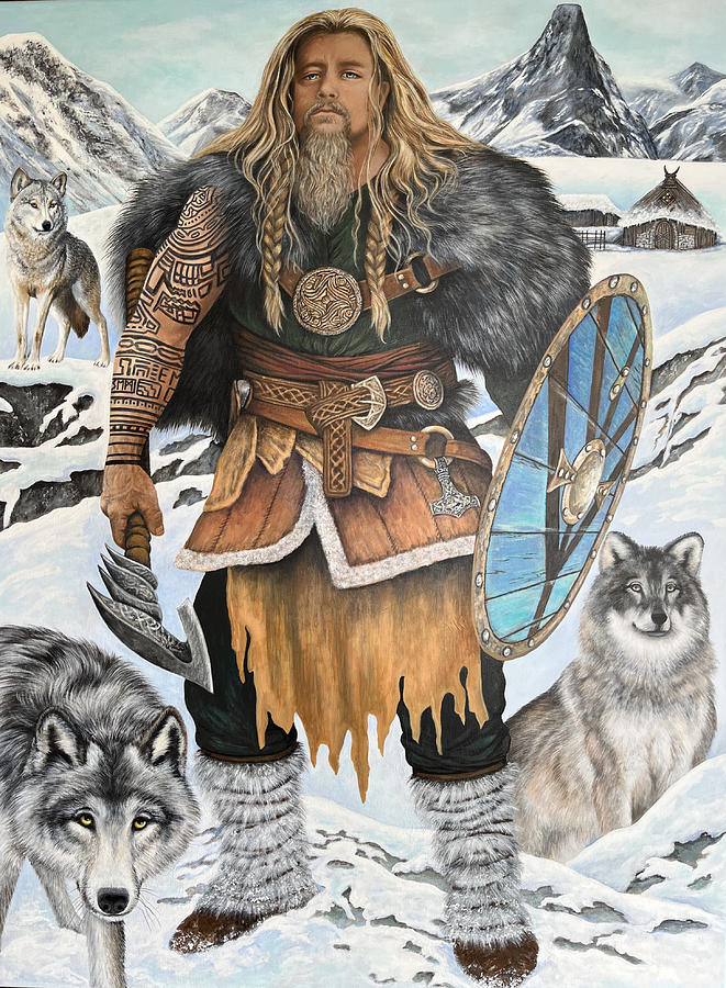 Viking Warrior Painting by Glenda Stevens