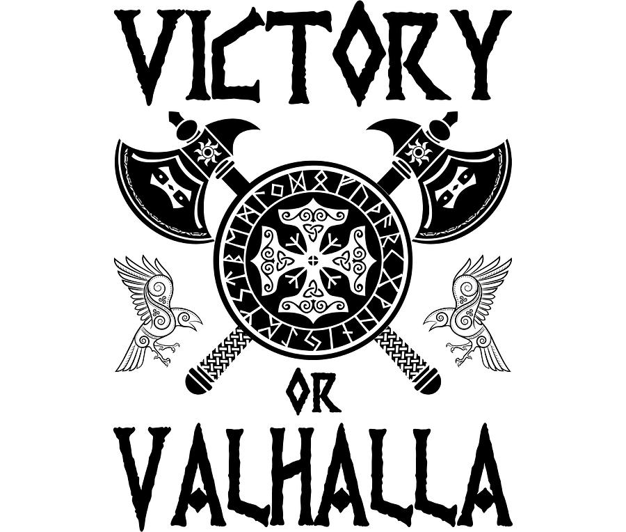 Viking Warrior Victory or Valhalla Warrior 80s Painting by Selina ...