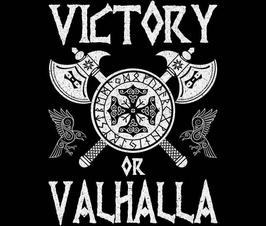 Viking Warrior Victory or Valhalla Warrior cute Painting by Adele Nikki ...