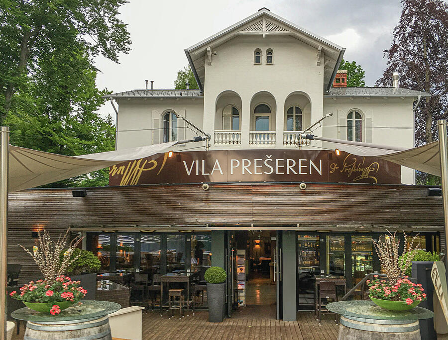 Vila Preseren restaurant Photograph by Mike Worley Vila Preseren restaurant Photograph by Mike Worley