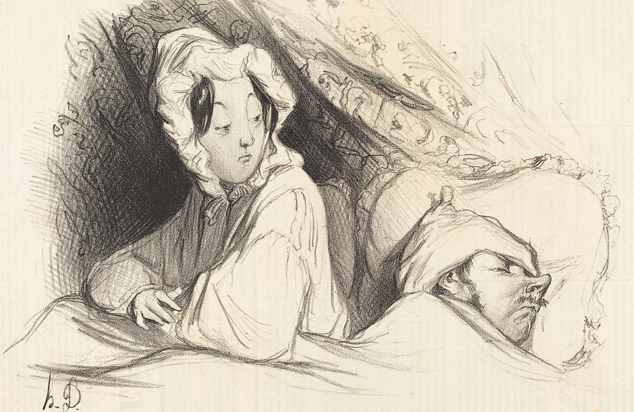 Vilain dormeur Drawing by Honore Daumier - Fine Art America