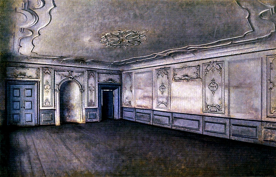 Vilhelm Hammershoi Interior Of The Great Hall In Lindegrden Kalundborg Painting