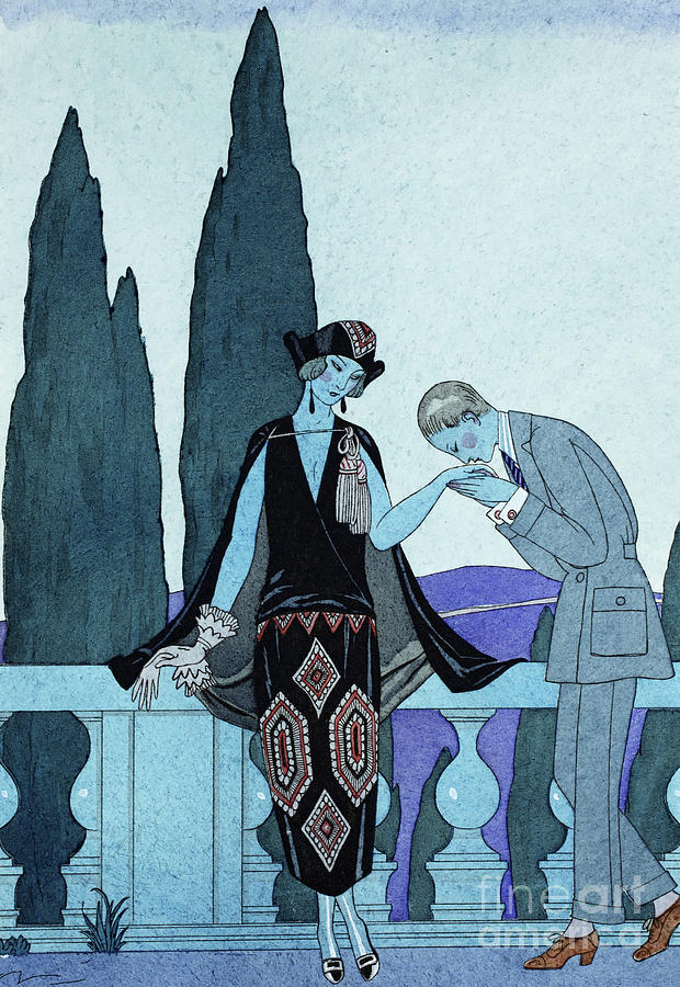 Villa dEste by Barbier Painting by Georges Barbier