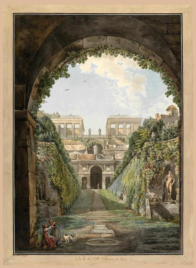 Villa Farnese Drawing by Giovanni Volpato - Fine Art America