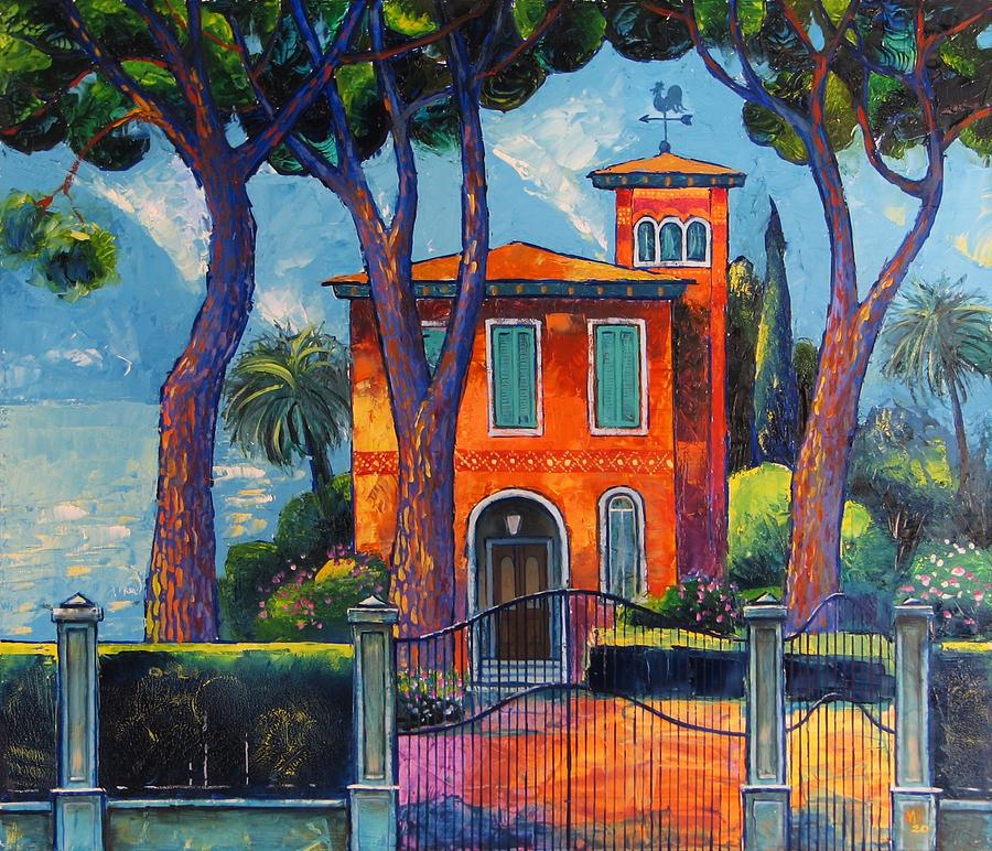 Villa on Garda Painting by Mikhail Zarovny