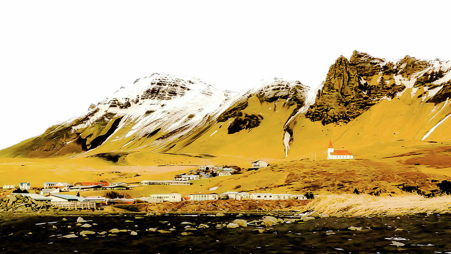 Village by Glacier mounts Photograph by Christopher Maxum