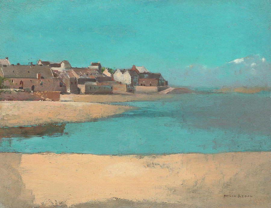 Village by the Sea in Brittany Painting by Art Dozen - Fine Art America