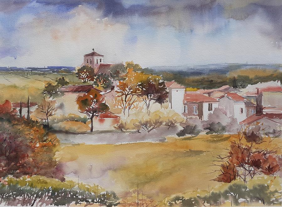 Village Charentais 2021 Painting by Kim PARDON