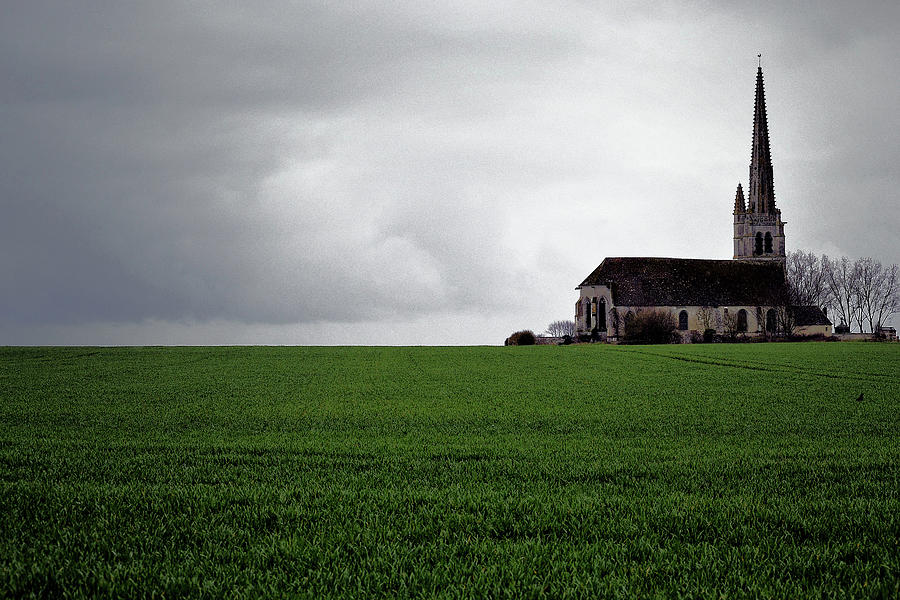 Village Church in the Field France Photograph by Nadalyn Larsen
