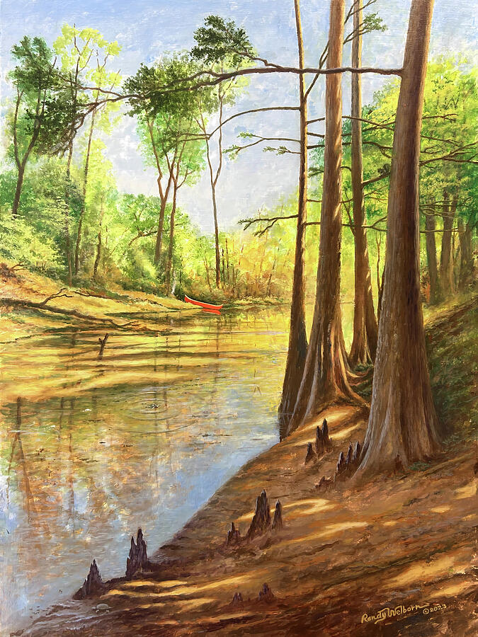Village Creek at Hickory Hill Painting by Randy Welborn Village Creek at Hickory Hill Painting by Randy Welborn