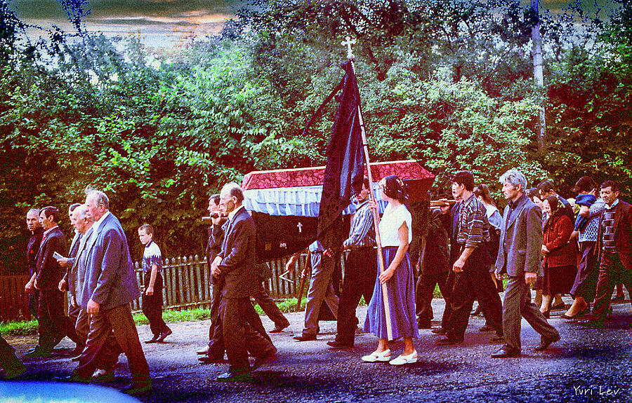Village Funeral in Ukraine Photograph by Yuri Lev