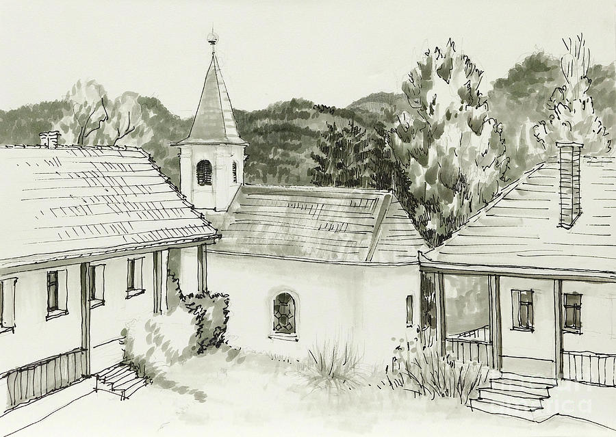 Village landscapes | Nature art drawings, Landscape pencil drawings, Drawing  scenery