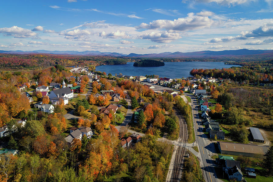 Village of Island Pond, Vermont - October 2017 Photograph by John Rowe