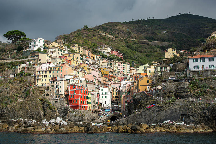 Village of Riomaggiore in Cinque Terre, Italy Photograph by Michalakis Ppalis