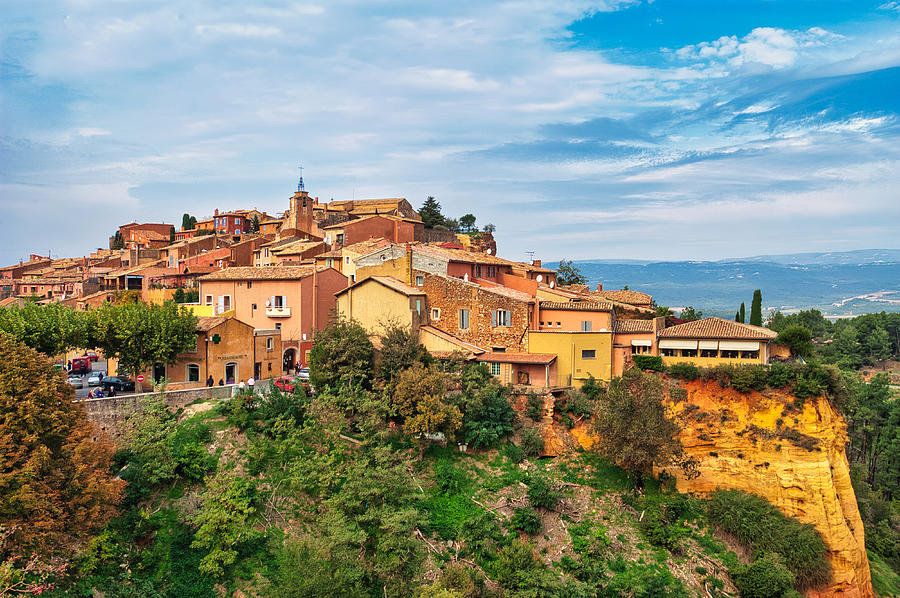 Village of Roussillon, France Photograph by Marc Wormser - Fine Art America