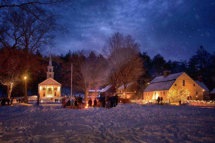 Village Square Christmas Photograph by Joann Vitali