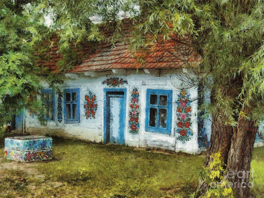 Village Zalipie, Poland Digital Art by Jerzy Czyz