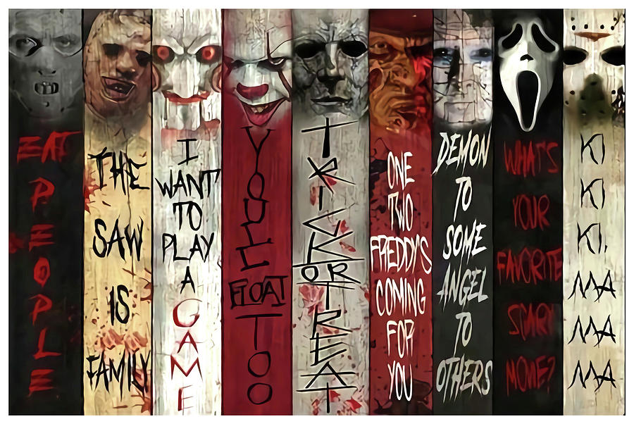 Villains From Horror Movies Poster Gift Art Digital Art by Rhonda Pawlowski  - Pixels