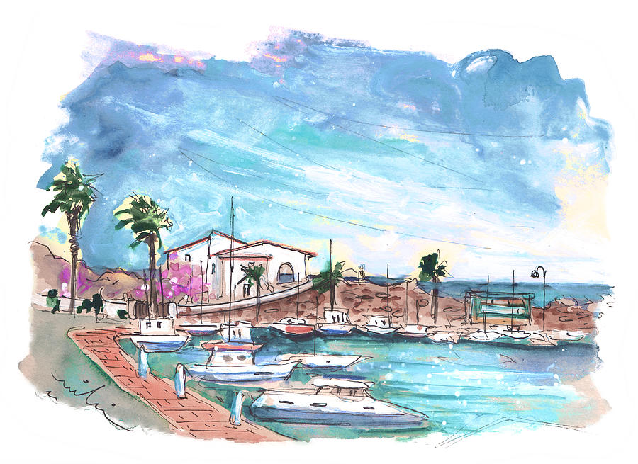 Villaricos Harbour Painting by Miki De Goodaboom