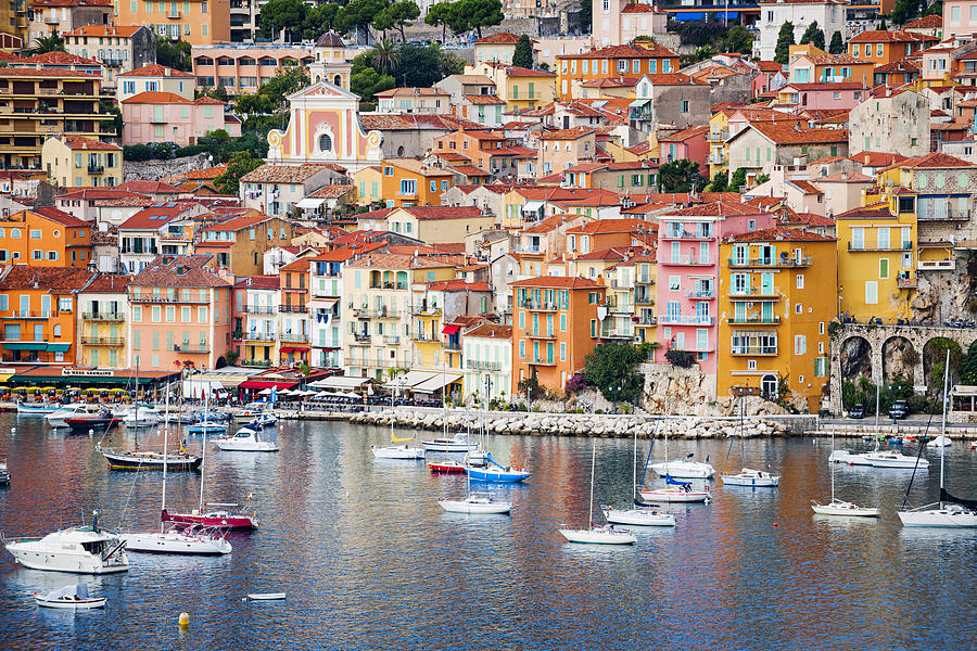 Architecture Photograph - Villefranche-sur-Mer view on French Riviera by Elena Elisseeva