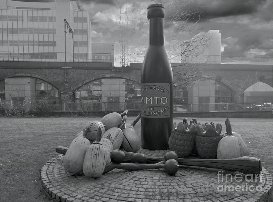 Vimto statue in Monochrome Photograph by Pics By Tony