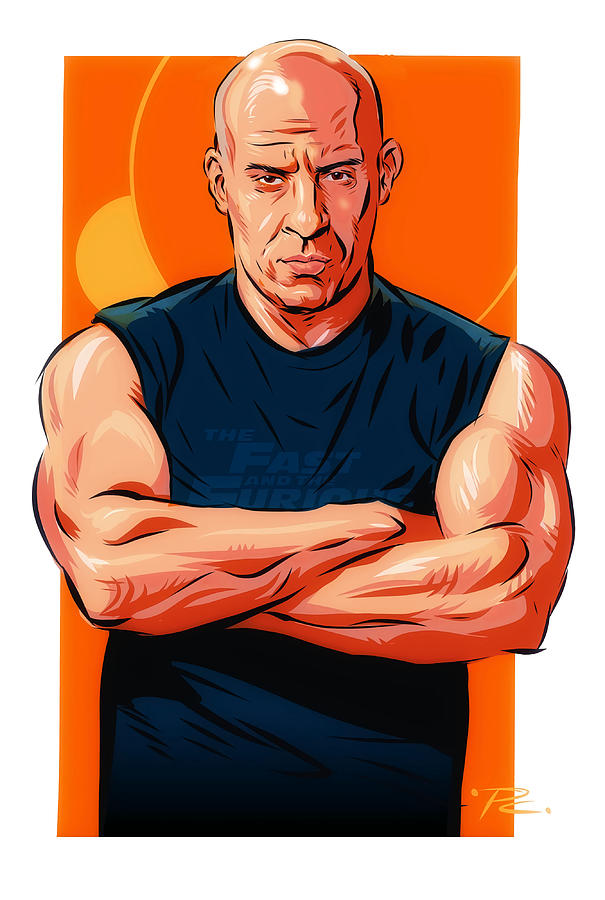 Vin Diesel An illustration by Paul Cemmick Painting by Miller Martin ...