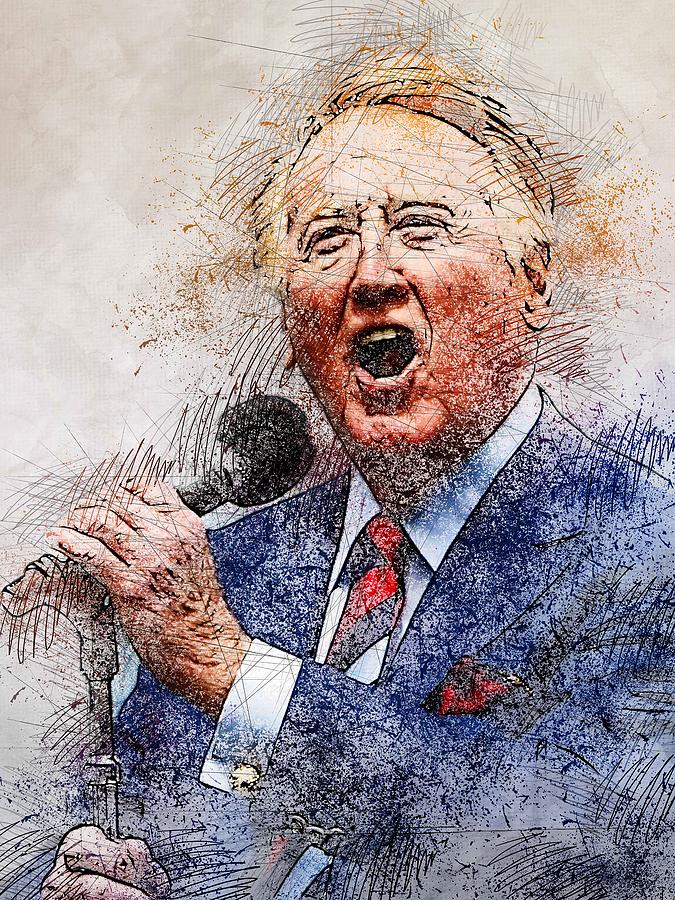 Vin Scully Digital Art by Streich Roslyn | Pixels