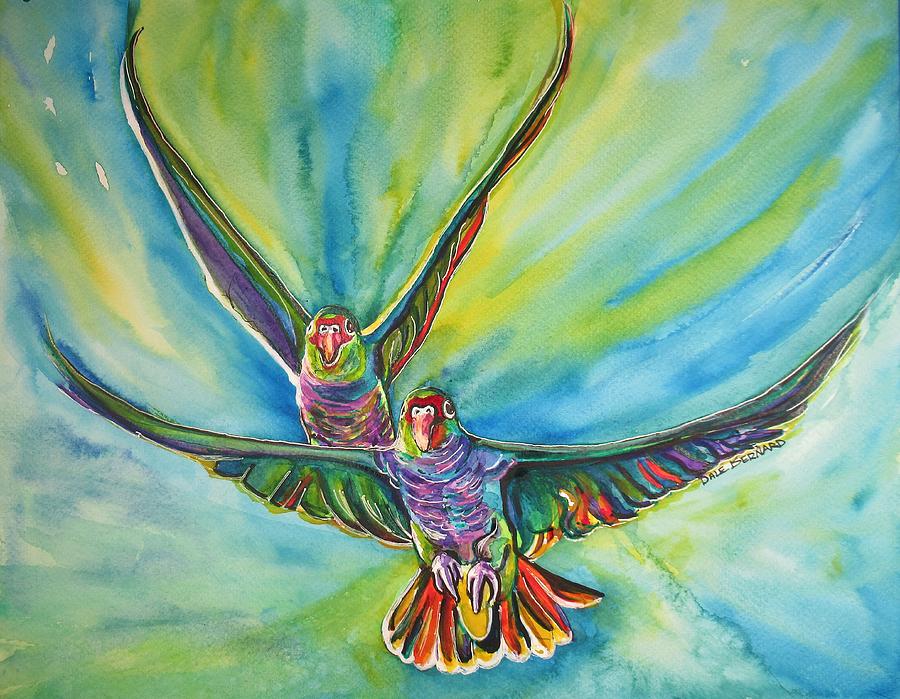 Vinaceous-breasted Parrot Painting by Dale Bernard