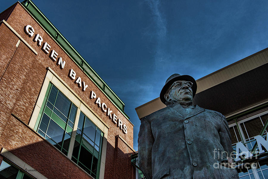Vince Lombardi Statue at Packers Stadium Photograph by David Arment