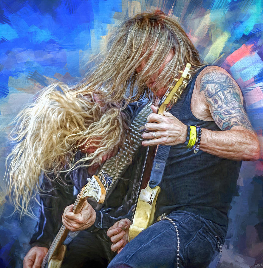 Vince Neil at Wacken Open Air Mixed Media by Mal Bray