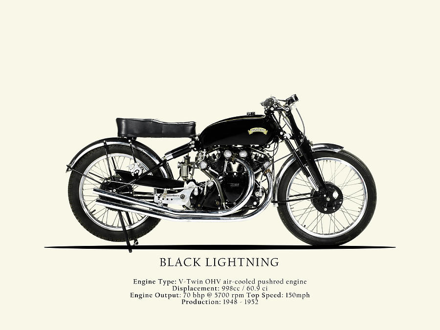 Motorcycle Photograph - Vincent Black Lightning by Mark Rogan