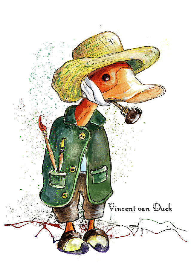 Vincent van Duck Painting by Miki De Goodaboom
