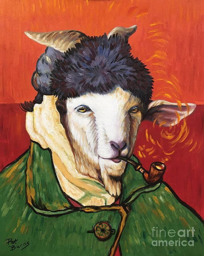 Vincent Van Goat Painting by Pat Burns