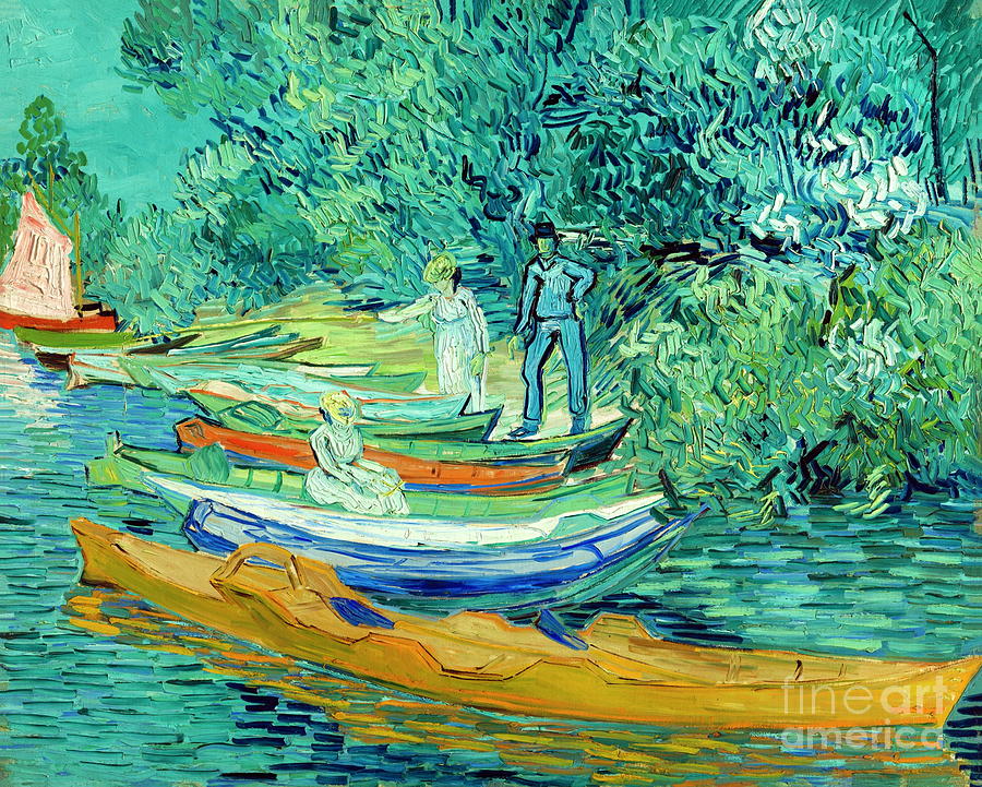 Vincent van Gogh - Bank of the Oise at Auvers Painting by Alexandra Arts
