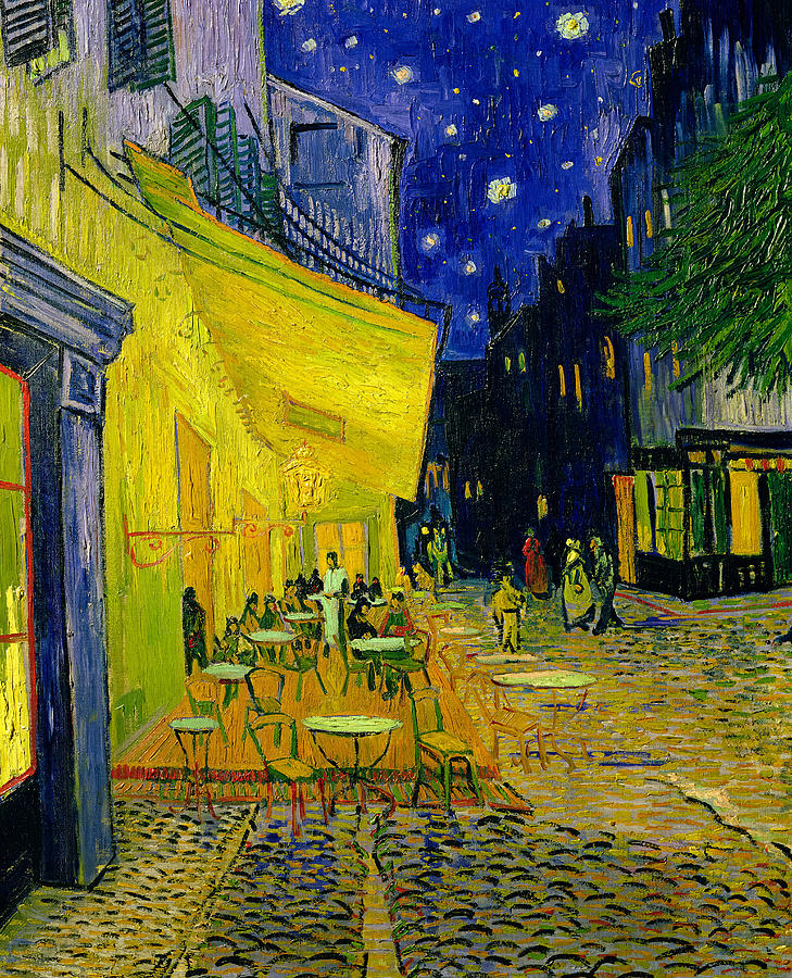 Vincent Van Gogh Painting - Cafe Terrace at Night by Vincent Van Gogh