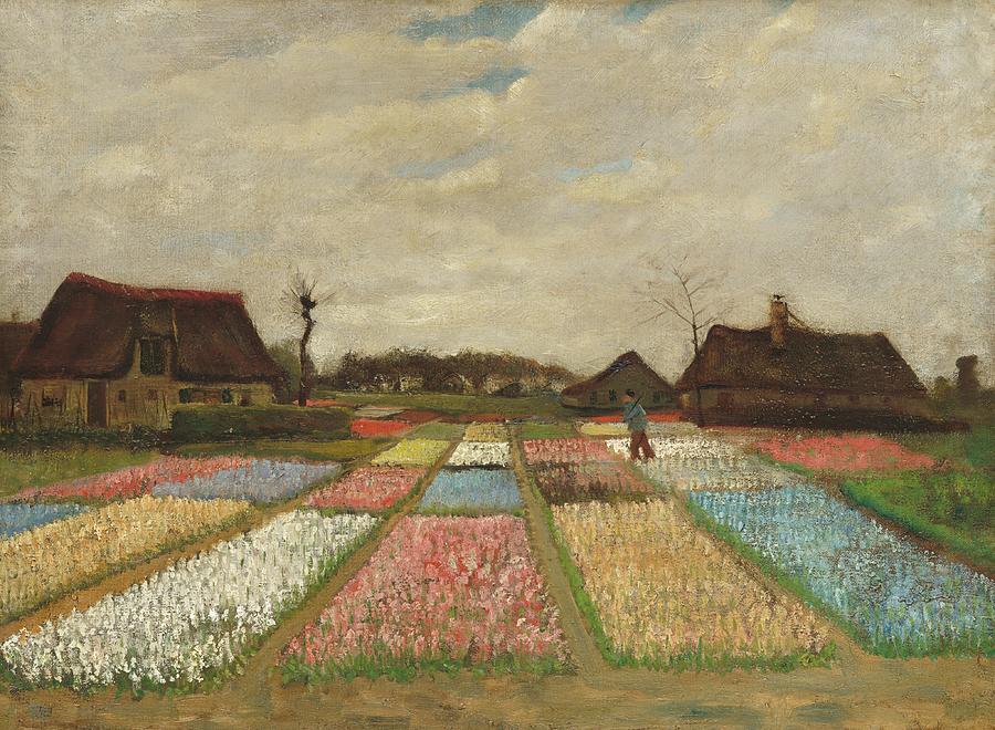 Vincent van Gogh Flower Beds in Holland, c. 1883 Painting by Top Wallpapers