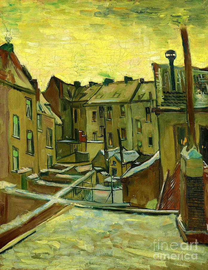 Vincent van Gogh - Houses Seen from the Back Painting by Alexandra Arts